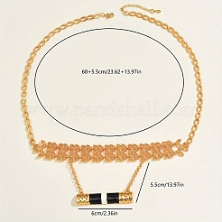 Латунная цепочка с подвеской в виде черной колонны для женщин&nbsp;YY4698