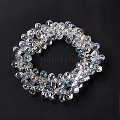 電気メッキガラスビーズセット  トップドリルビーズ  ABカラーメッキ  ティアドロップ  ABカラーメッキ  13.5x9.5mm  穴：0.9mm  約120個/連  23.23''（59センチメートル）&nbsp;EGLA-L031-AB02