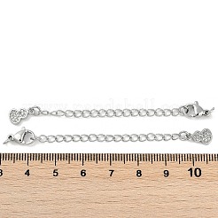 Латунные микро-паве кубические цирконии заканчиваются цепочками KK-U043-05P