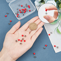 Серьги-гвоздики из нержавеющей стали 304 EJEW-UN0001-42P