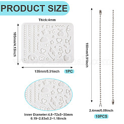 Силиконовые Молды для изготовления подвески в форме сердца и наборы для изготовления железной подвески&nbsp;DIY-TA0011-01