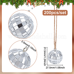 200 pièces pendentifs en verre&nbsp;FIND-GW0001-01