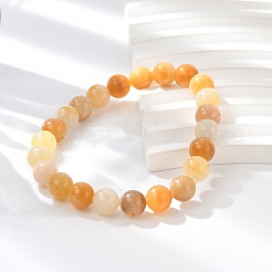 Bracelets extensibles de perles de jade topaze naturelle&nbsp;BJEW-F380-01-B07