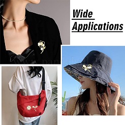 10 шт. 10 стиля броши из сплава со стразами для одежды рюкзака&nbsp;JEWB-CJ0001-90