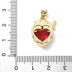 Латунь стекло кулоны&nbsp;KK-L253-28G-01