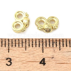 La placcatura in ottone pavimenta barre distanziatrici in zirconia cubica trasparente&nbsp;KK-B088-11A-G