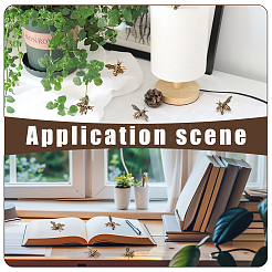 Латунные фигурки пчел&nbsp;DJEW-WH0015-153