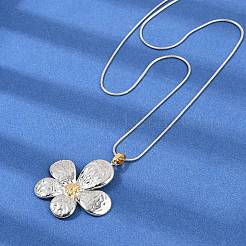 Двухцветные подвески из нержавеющей стали 304 для женщин NJEW-S445-01E-GP