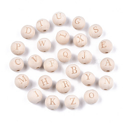 Незаконченная натуральная древесина европейский бисер WOOD-S045-143A-01