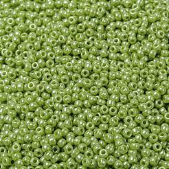 MIYUKIラウンドロカイユビーズ  日本製シードビーズ  （rr439)不透明なシャルトルーズの光沢  8/0  3mm  穴：1mm  約422~455PCS /ボトル  10 G /ボトル&nbsp;SEED-JP0009-RR0439