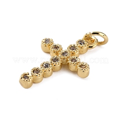 Латунные микропаве прозрачные подвески с фианитом KK-WH0035-71