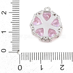 Messing-Anhänger mit rosa Zirkonia-Pavé&nbsp;CU-CBAF1EE-03P