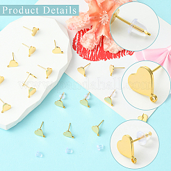 20 шт. латунные серьги-гвоздики KK-SC0006-80