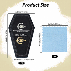 1 шт. бархатные коробки для колец в форме гроба на тему Хэллоуина&nbsp;VBOX-BBC0001-02