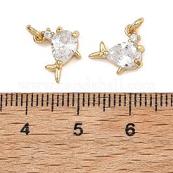 Shegrace Messing-Anhänger mit Mikropavé-Fassung aus klaren Zirkonia&nbsp;XGRQ2O026-420G