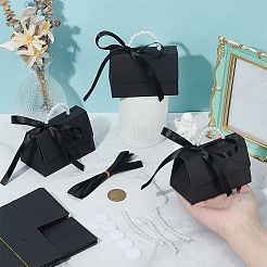 Faltbare Hochzeitssüßigkeiten-Tragetaschen aus Papier mit rundem Griff aus Kunstperlen und Band aus Kunststoff&nbsp;CON-WH0115-20A-02