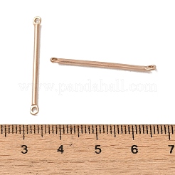 イオンプレーティング（IP）304ステンレススチールリンク  バーコネクタチャーム  ローズゴールド  30x2.5x1.5mm  穴：1.4mm&nbsp;STAS-Q323-05D-RG