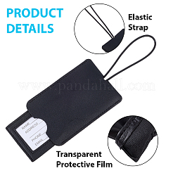 2 шт. выдвижная багажная бирка из искусственной кожи со шнурком&nbsp;AJEW-CL0001-89A