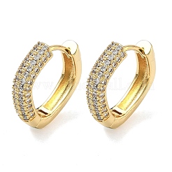 Messing Micro Pave klare Zirkonia Creolen&nbsp;EJEW-C182-07A-G
