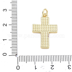 ラックメッキ真鍮チャーム  エナメル  クロスチャーム  カドミウムフリー＆鉛フリー  長持ちメッキ  18KGP本金メッキ  レッド  23x15x2mm  穴：3.5mm&nbsp;KK-CBAB1AF-18D-G