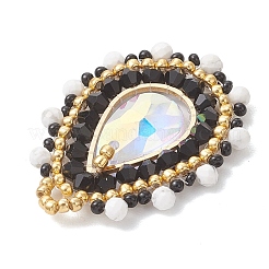 Подвески из натурального граненого говлита и стеклянного бисера.&nbsp;PALLOY-MZ01218-01