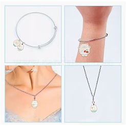 20шт 4 стиля подвески из сплава с эмалью&nbsp;ENAM-FS0004-13