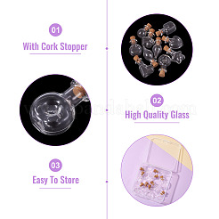 10 шт. 10 стиля мини-контейнеры для бутылок из боросиликатного стекла&nbsp;BOTT-TA0001-01