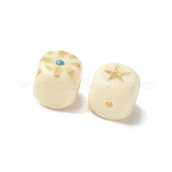 Куб с солнцем луна звезды натуральные бусины тагуа фурнитура для ювелирных изделий WOOD-V001-01