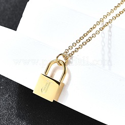 Collares colgantes de cadena rolo de acero inoxidable 304&nbsp;NJEW-S444-01G-10