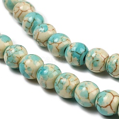 Синтетических нитей бирюзовые бусы TURQ-F019-03C