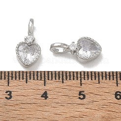 Messingpflaster klare Zirkonia Charms&nbsp;CU-CBA6E4E-19P-B