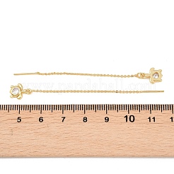 Латунная прозрачная кубическая циркония резьба для ушей&nbsp;EJEW-H182-05B-G