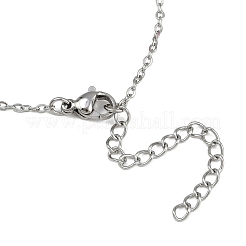 Браслет-цепочка из нержавеющей стали 304 с эмалированными бусинами-рондель&nbsp;BJEW-G683-02P-01