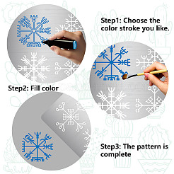 Трафареты для резки штампов из нержавеющей стали с символом викинга DIY-WH0238-155
