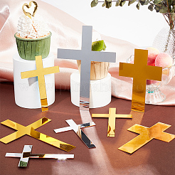 15 шт. 3 стиля акриловых зеркальных тортовых топперов FIND-CN0001-46