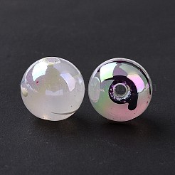 Placcatura uv arcobaleno iridescente perline acriliche da banco&nbsp;X-OACR-E009-09
