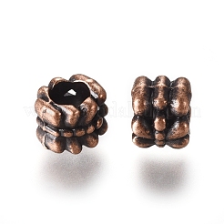 チベット風ヨーロピアンビーズ  大穴ビーズ  コラム  カドミウムフリー＆鉛フリー  赤銅鉱  6.5x7.5mm  穴：5mm&nbsp;RLF1105Y