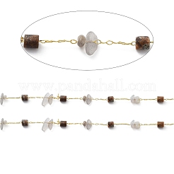 Натуральные смешанные драгоценные камни и цепочки из бисера CHC-C001-04G