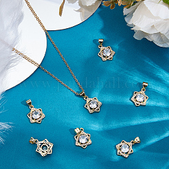 Подвески из кубического циркония с покрытием из латуни&nbsp;KK-BBC0017-21