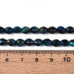 Нити бусин из натурального окрашенного тигрового глаза G-T142-87A