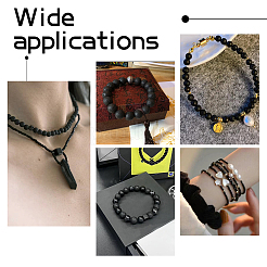 4 нити натуральных круглых бусин из лавового камня G-NB0004-86