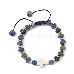 Braccialetti intrecciati da donna con perline a rondella miste&nbsp;BJEW-JB14385