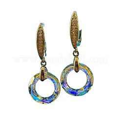 Boucles d'oreilles en laiton avec zircone cubique de micro pave&nbsp;WG9930B-01