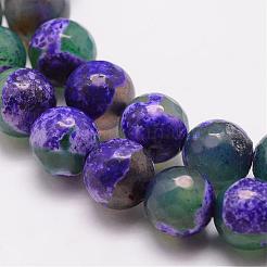 Brins de perles d'agate craquelée de feu naturel&nbsp;G-K166-06F-8mm-11