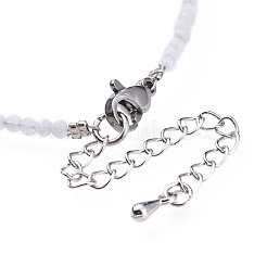 Pulseras de cuentas de ágata azul claro natural&nbsp;BJEW-JB04555-03
