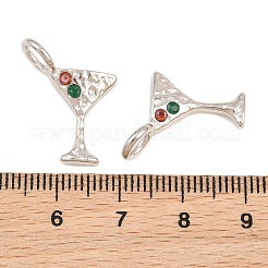 Pendentifs en acier inoxydable 304 micro pavés de zircones cubiques&nbsp;CU-CBAAD99-02P-B