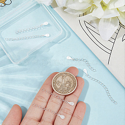 6 pz 3 stili 925 catene estensibili intrecciate in argento sterling&nbsp;STER-BBC0009-88