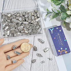 80 шт. 8 стиля тибетского стиля сплава наконечник шнура&nbsp;FIND-SC0020-98C