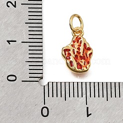 Pendentifs d'émail en laiton &nbsp;KK-G605-16G-02