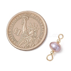 Подвески-коннекторы для картофеля с натуральным культивированным пресноводным жемчугом&nbsp;PALLOY-JF04928